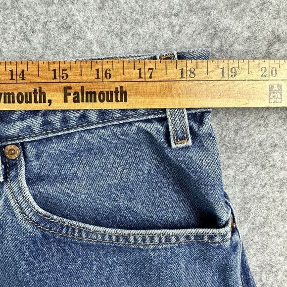 Vintage Levis 505 Jean Short Jorts Mens 40 Blue Med Wash Cut Regular Fit Y2K 7" - Picture 8 of 14